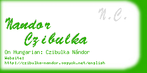 nandor czibulka business card