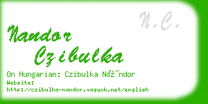 nandor czibulka business card